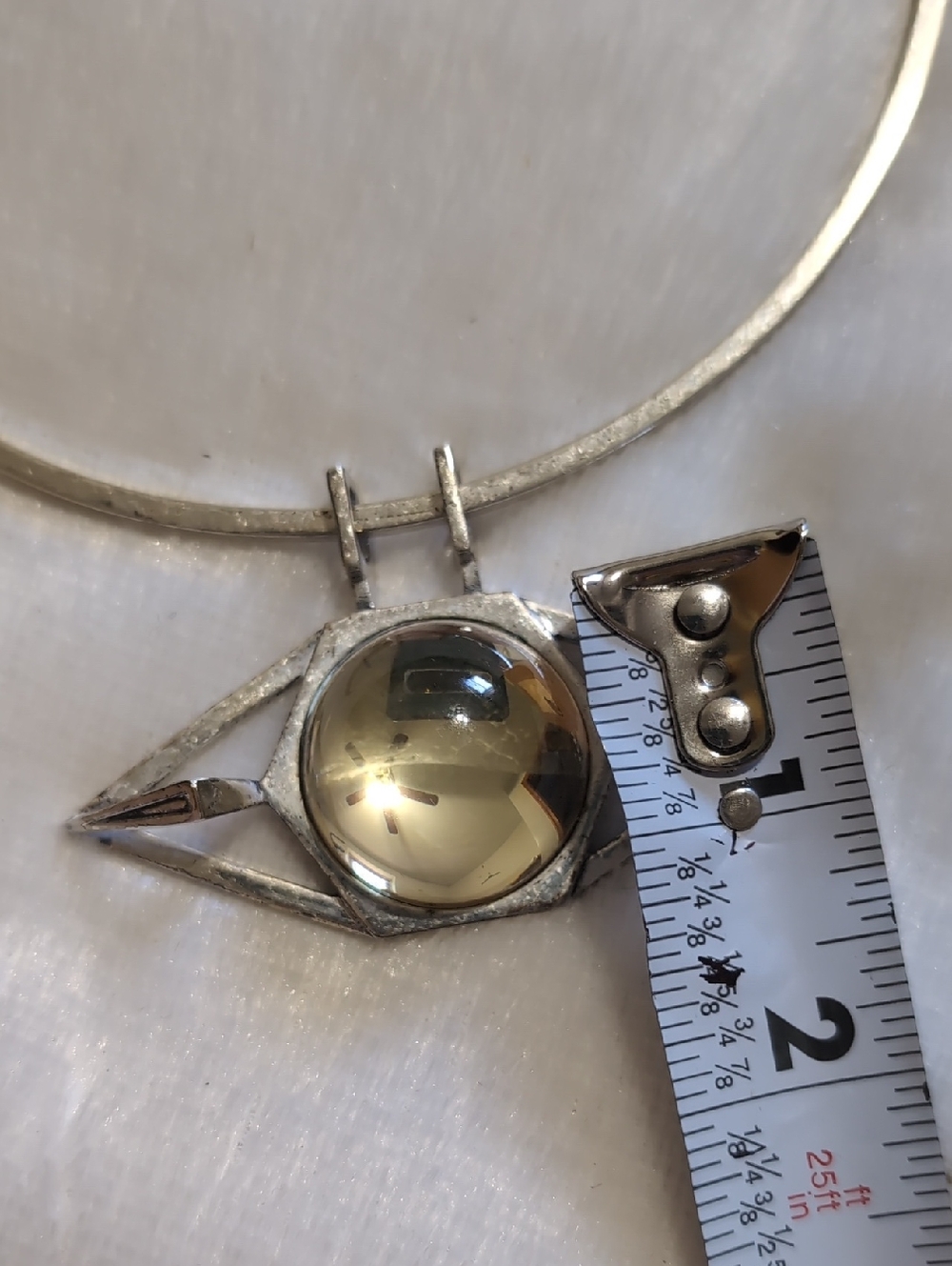 Rare Jenny Bird Silver Plated Nova Orb Collar 3D Metal Choker Statement Necklace - Picture 12 of 15
